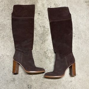 Thigh high Suede Brown MMK Heels